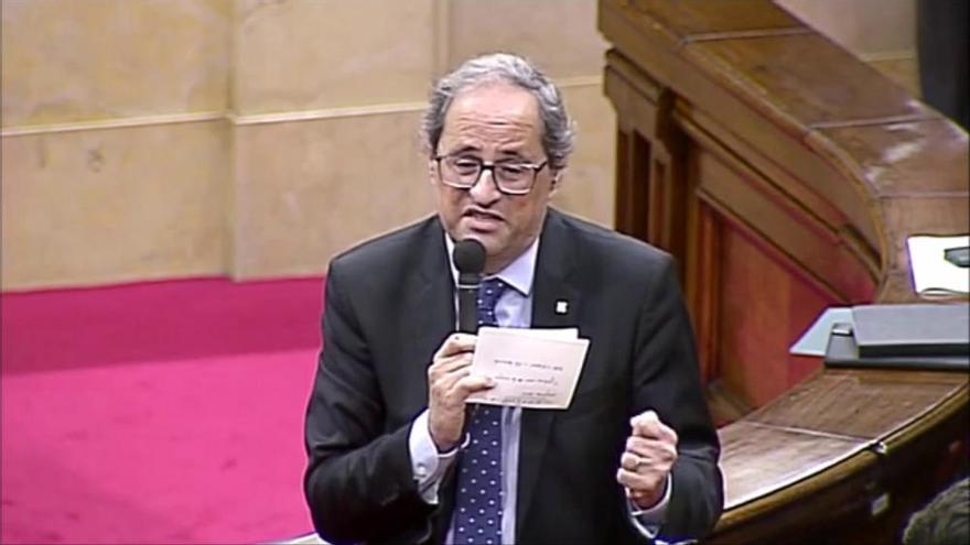 Torra insisteix en l'ultimàtum a Sánchez: «Se li ha acabat el crèdit»