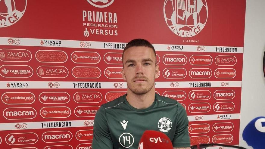 Diego Moreno, jugador del Zamora CF: "Ganar a la Ponferradina sería, prácticamente, sellar el play-off"