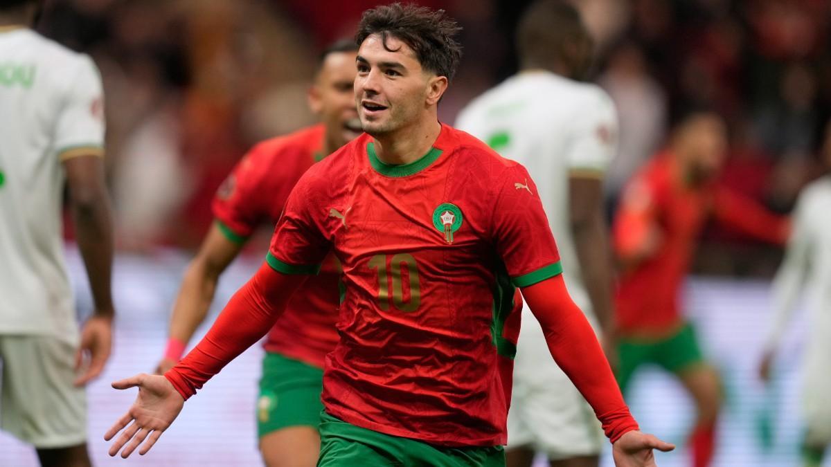 Brahim Díaz celebra su gol