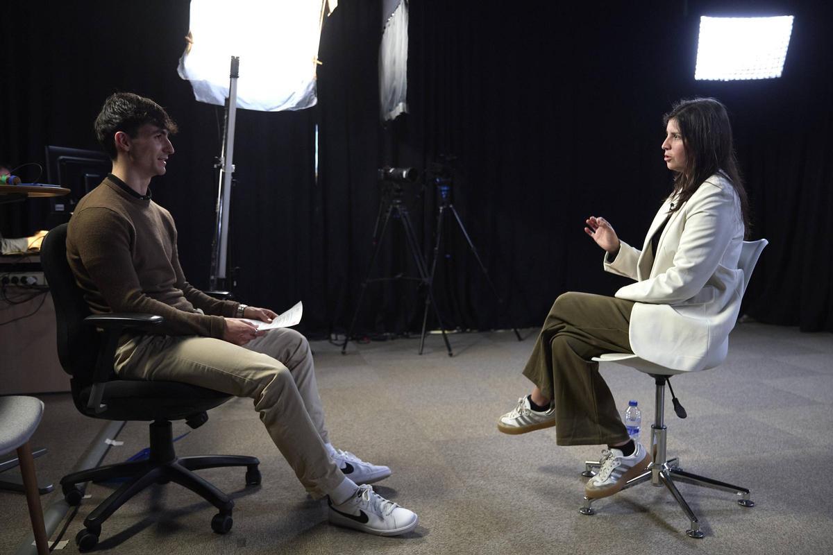 Amanda Gutierrez, en las oficinas de SPORT