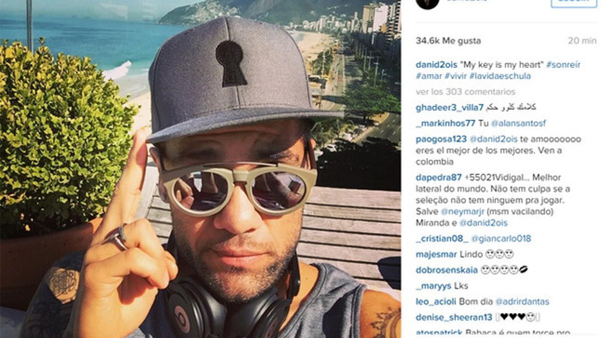 El mensaje de Dani Alves en Instagram