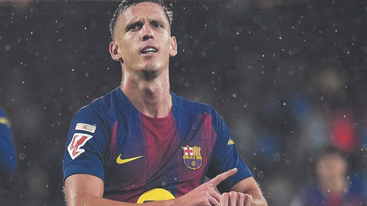 Dani Olmo celebra un gol