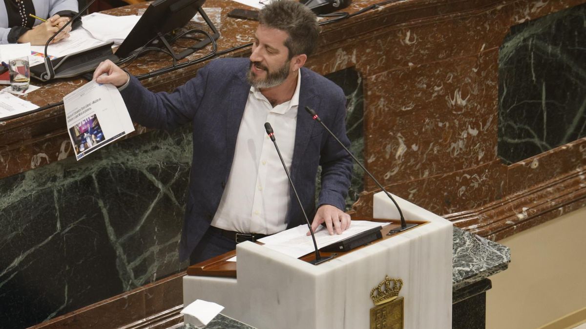 Víctor Egío, este martes en la Asamblea Regional