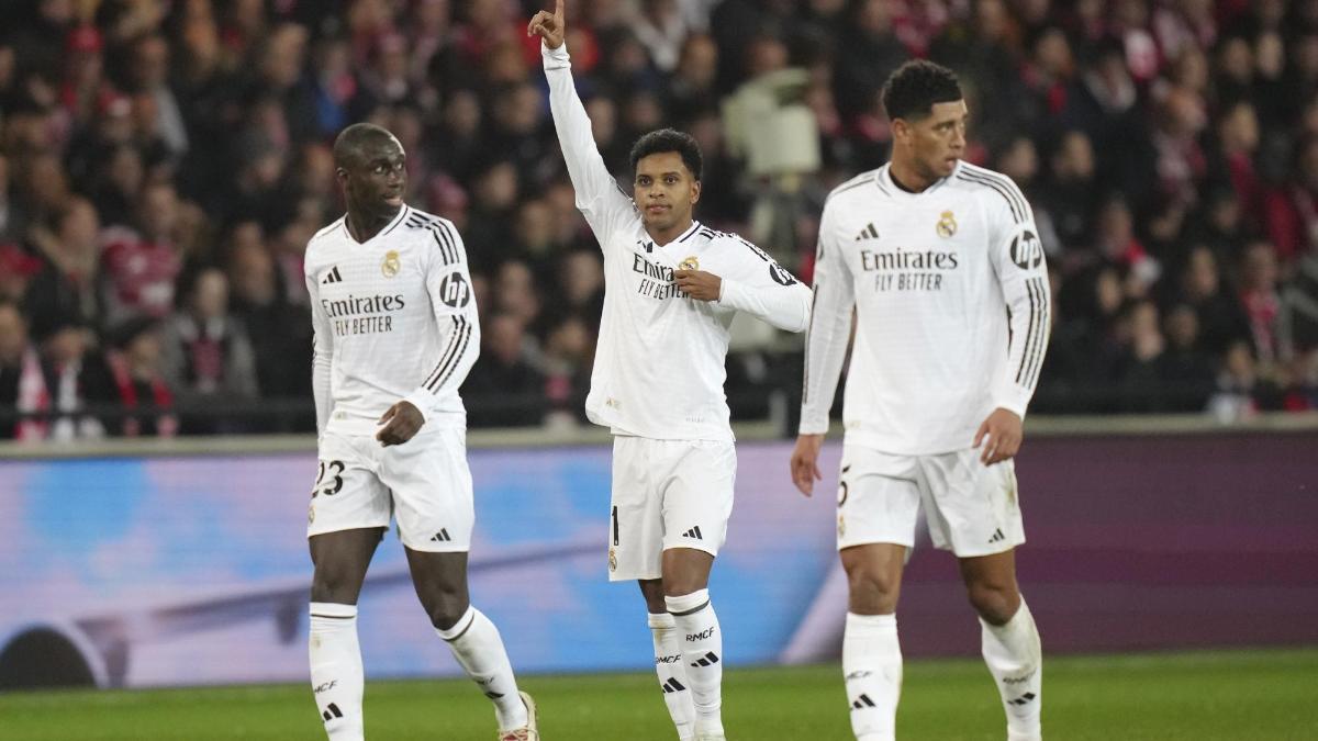 Rodrygo marcó el primer gol del Madrid ante el Brest