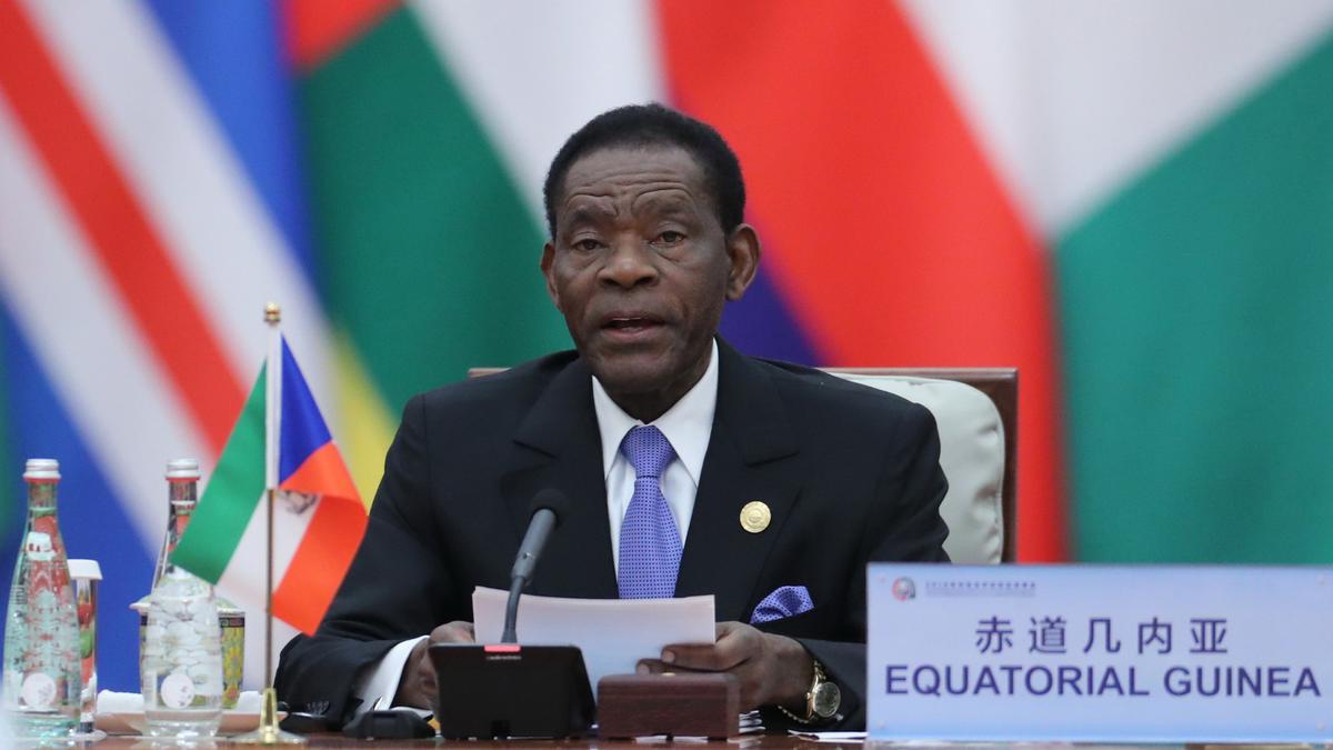Archivo - El presidente de Guinea Ecuatorial, Teodoro Obiang