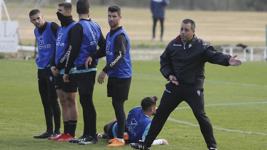 Germán Crespo, en la sesión de entrenamiento de hoy en la Ciudad Deportiva.