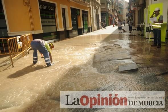 Inundación en el centro de Murcia