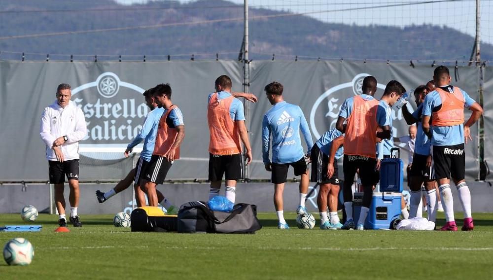 El Celta entrena a puerta abierta tras vencer al Athletic