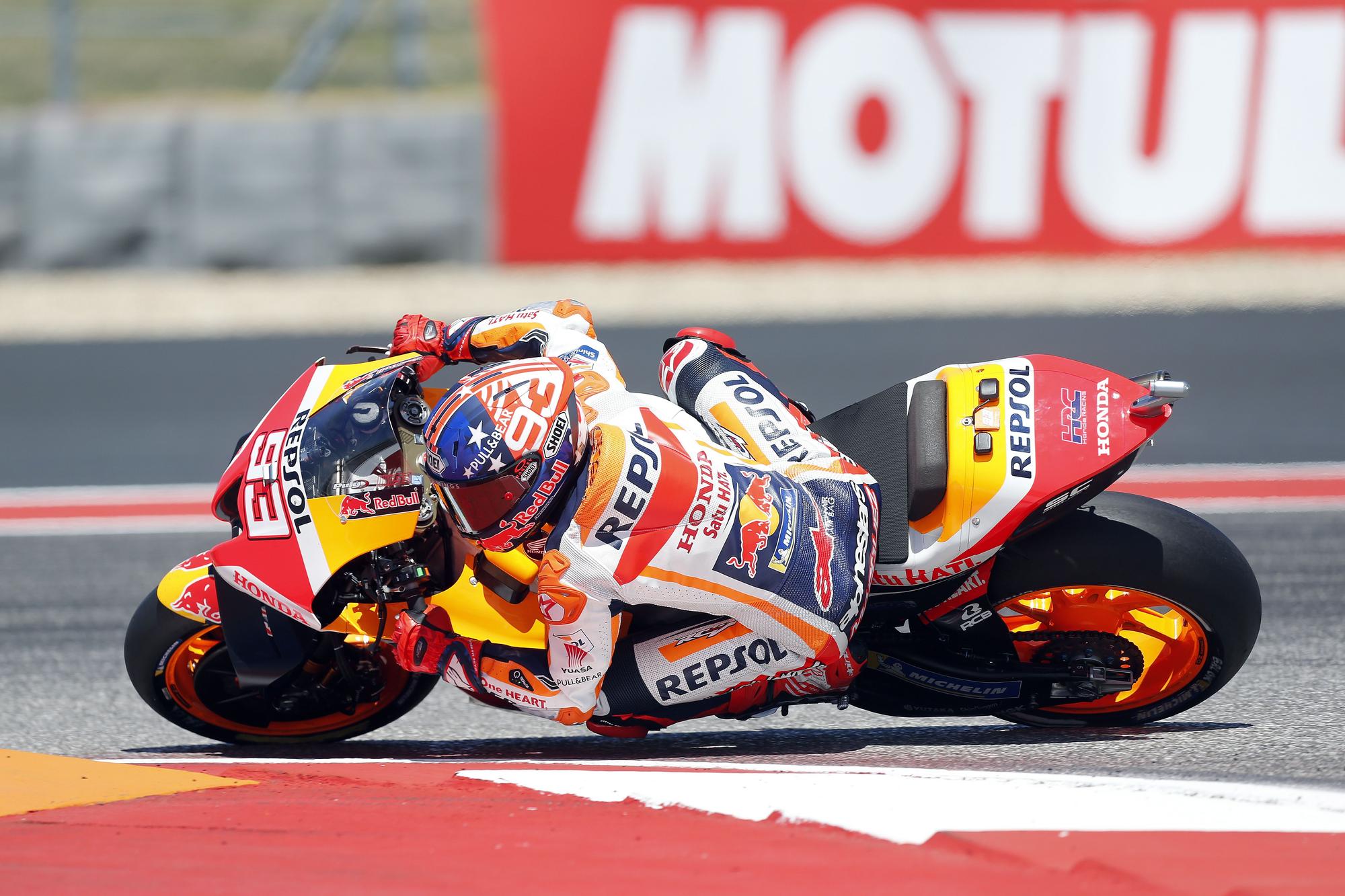 Marc Márquez durante el Gran premio de las Américas