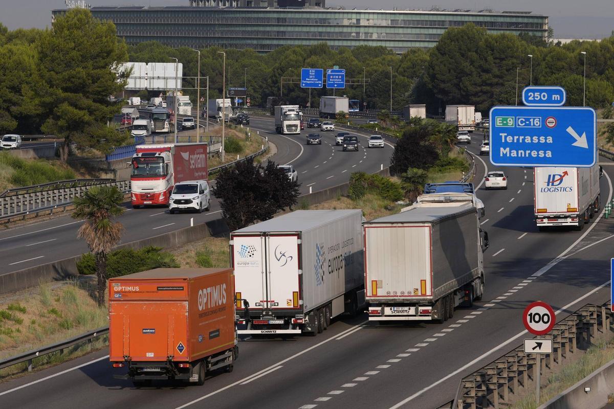 AP-7 Otoyolu, Sant Cugat del Vallès yakınında.