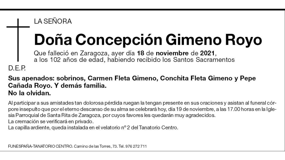Doña Concepción Gimeno Royo.