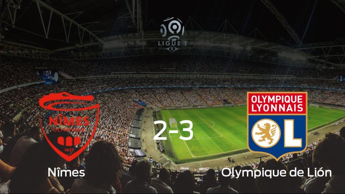 El Olympique Lyonnais gana 2-3 en casa del Nîmes