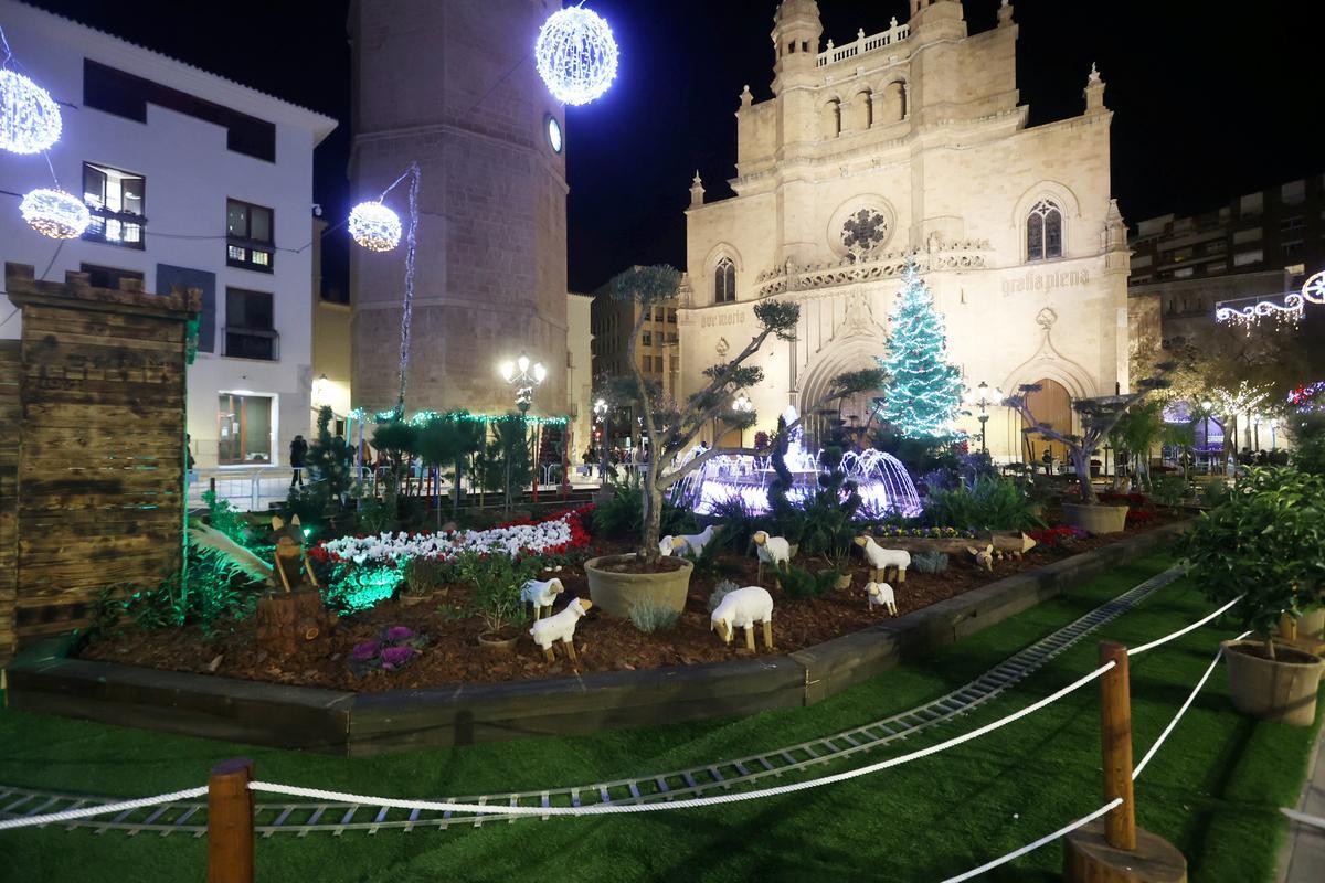 Jardín efímero de la plaza Mayor donde se celebrarán talleres infantiles.