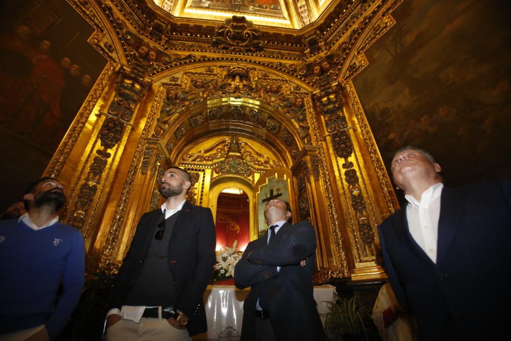 La directiva y los jugadores visitan el santuario un día antes de la romería