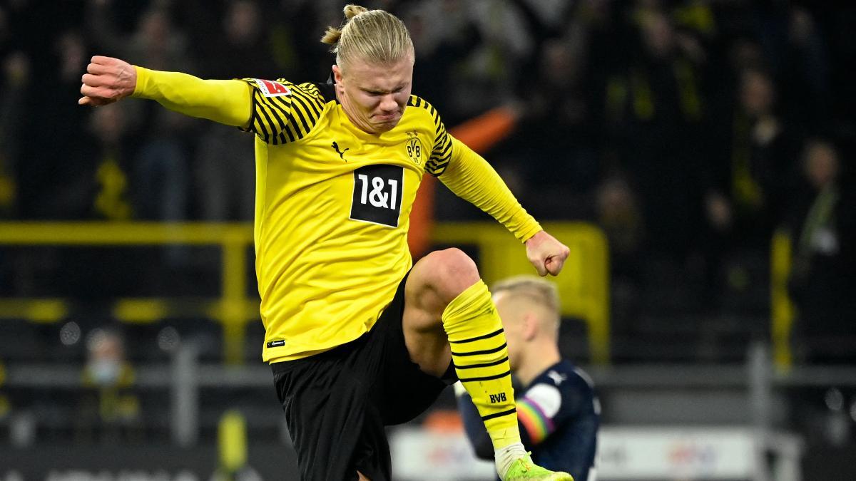 Erling Haaland celebra su doblete al Greuther Fürth