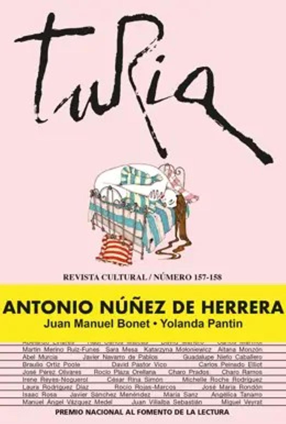 Cartel de la presentación de la revista Turia en Sevilla