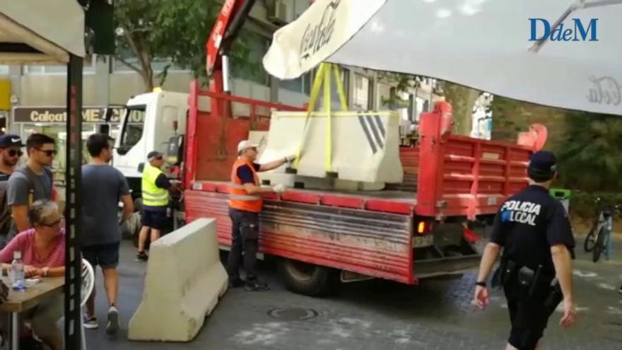 Mallorca stellt Beton-Barrieren im Zentrum auf