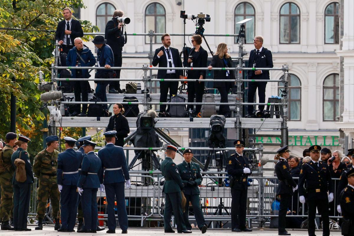 El cortejo fúnebre de Harald V de Noruega.