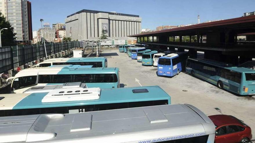 Panorámica de la estación de autobuses de A Coruña.