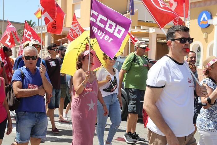 Protesta del sector de la hostelería en La Manga