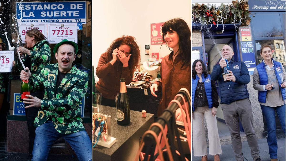 VÍDEO: Así celebraron en Asturias los premios del sorteo de la lotería