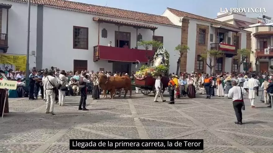 Llegada de la primera carreta a Teror