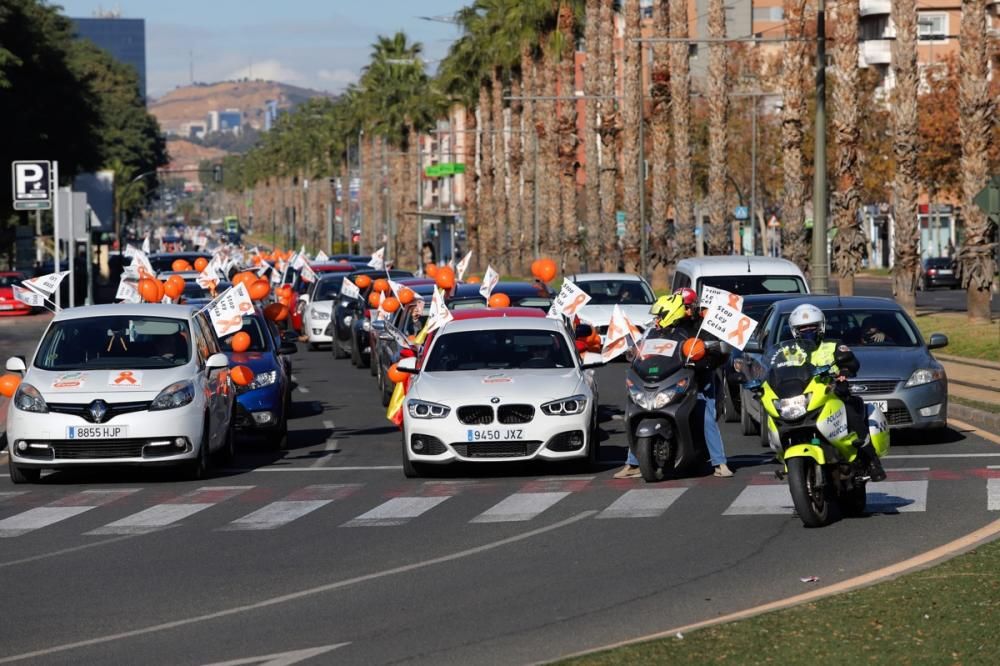 El centro de Murcia vuelve a llenarse de vehículos para protestar contra la Ley Celaá