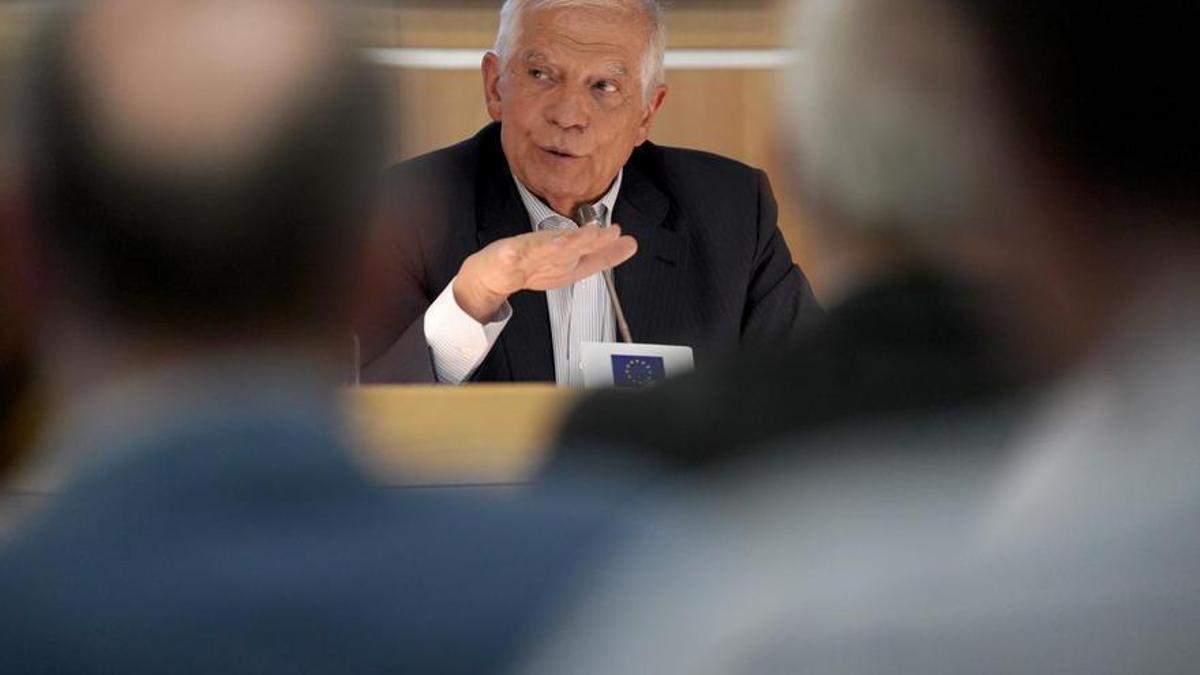 Josep Borrell durante la presentación de su libro 'Europa entre dos guerras'.