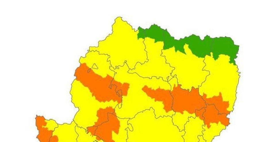 Alerta naranja por riesgo de incendios forestales en diversas zonas de Aragón