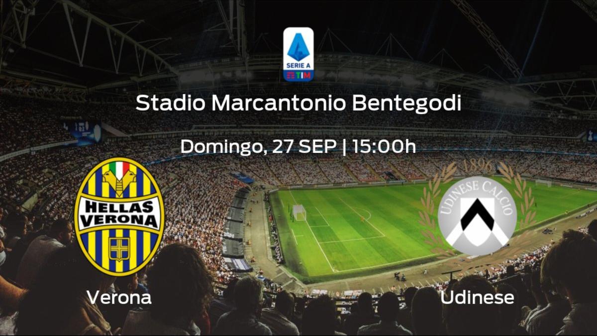 Jornada 2 de la Serie A: previa del encuentro Hellas Verona - Udinese