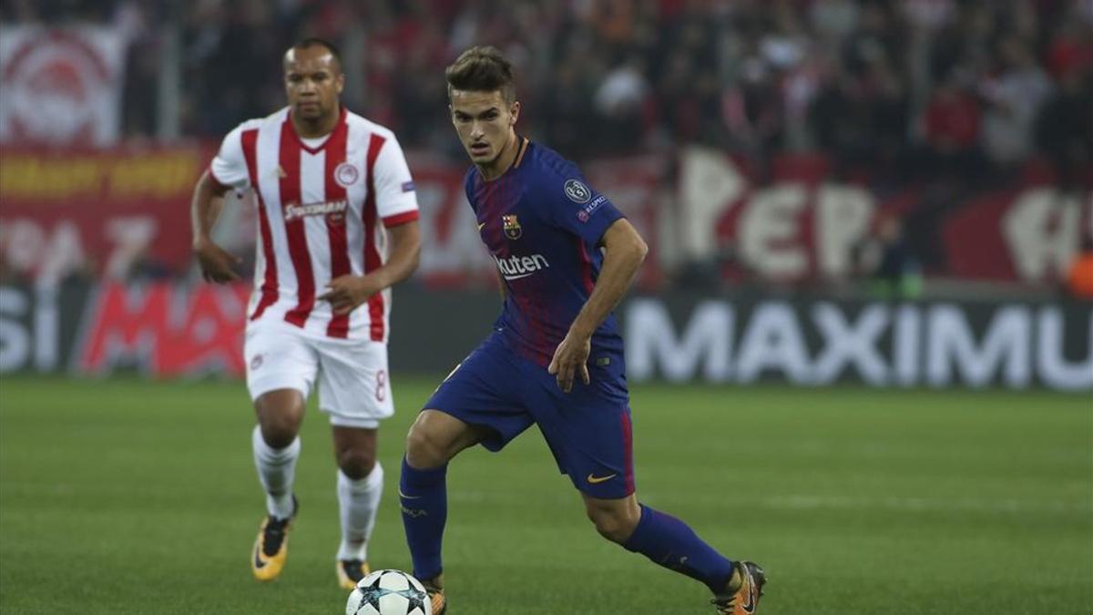 Denis Suárez fue titular y jugó a buen nivel ante Olympiacos