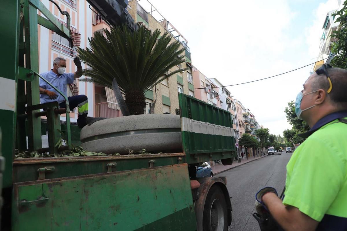 Preparativos para peatonalizar la Viñuela