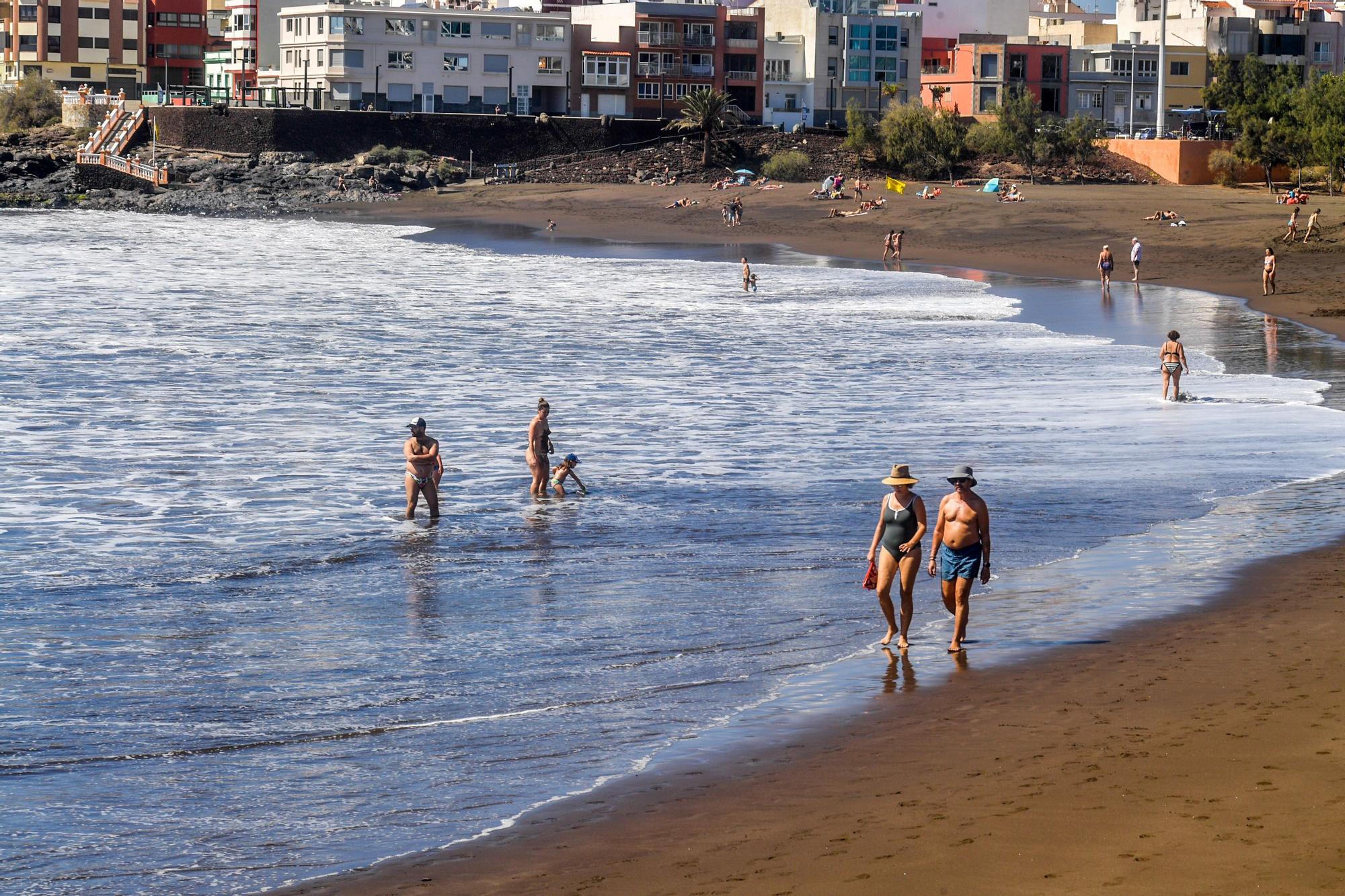 Tiempo en Canarias en la playa de Melenara, en Telde.