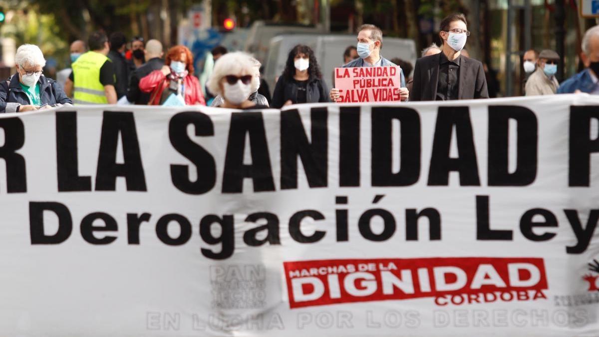 Marcha por la Dignidad en Córdoba en defensa de la sanidad y la educación públicas