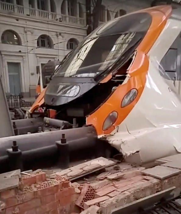 Accident de tren a l'Estació de França