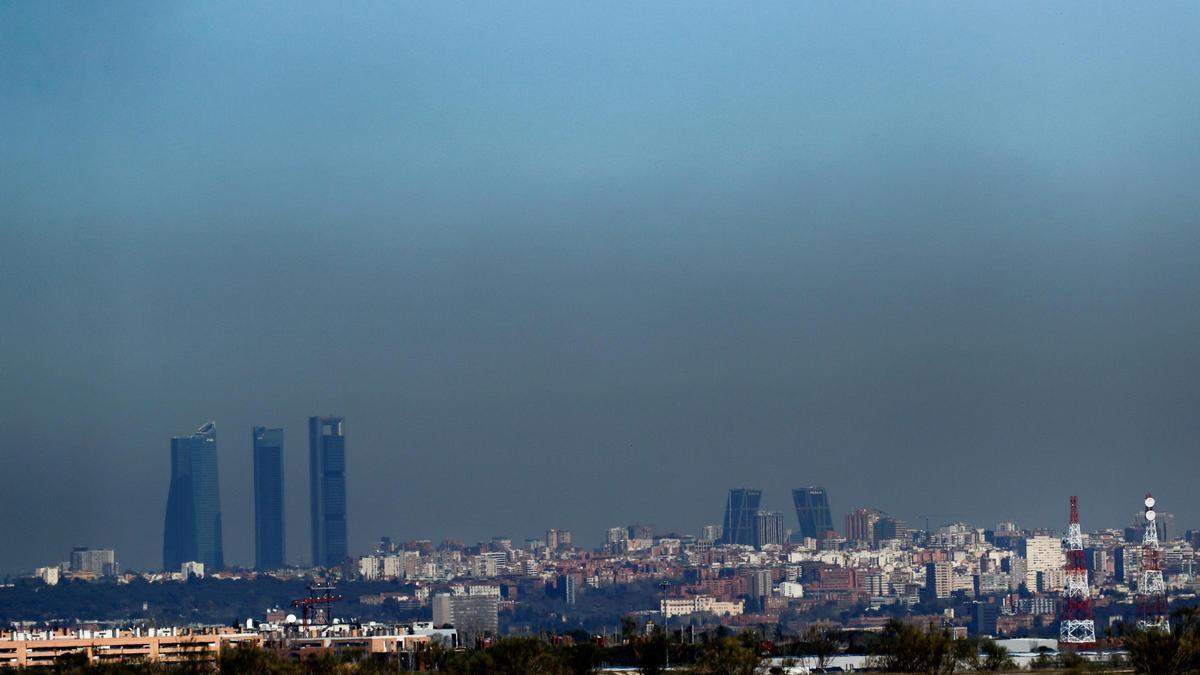 'Skyline' de Madrid con los grandes edificios de oficinas destacando.