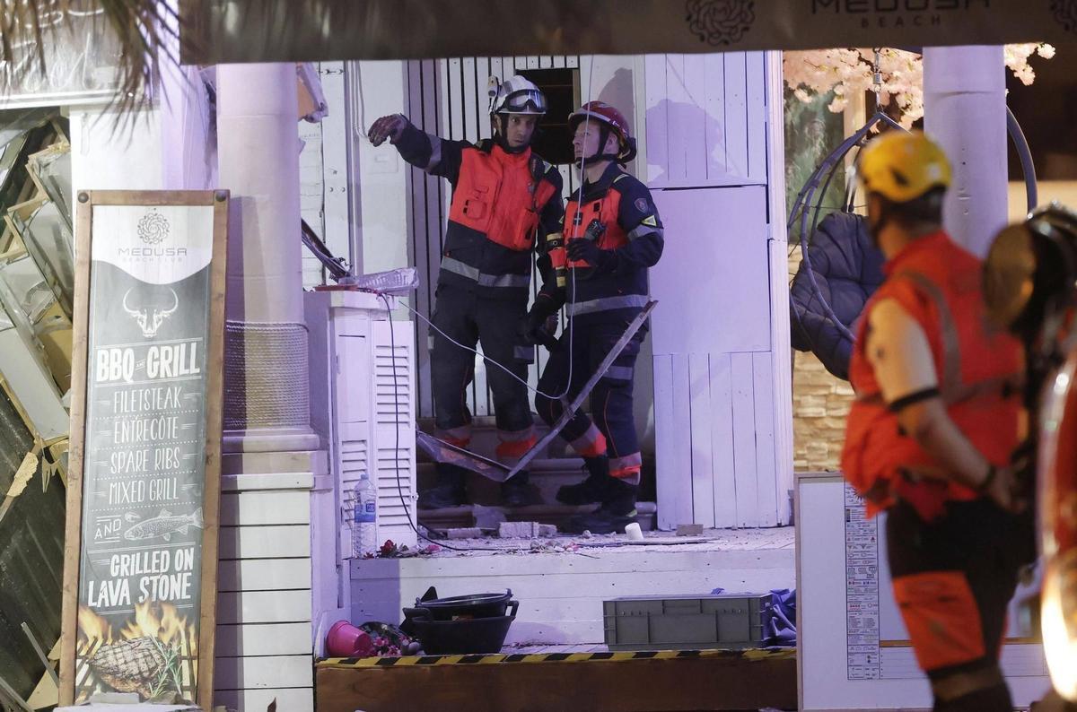 Derrumbe de un edificio en Playa de Palma