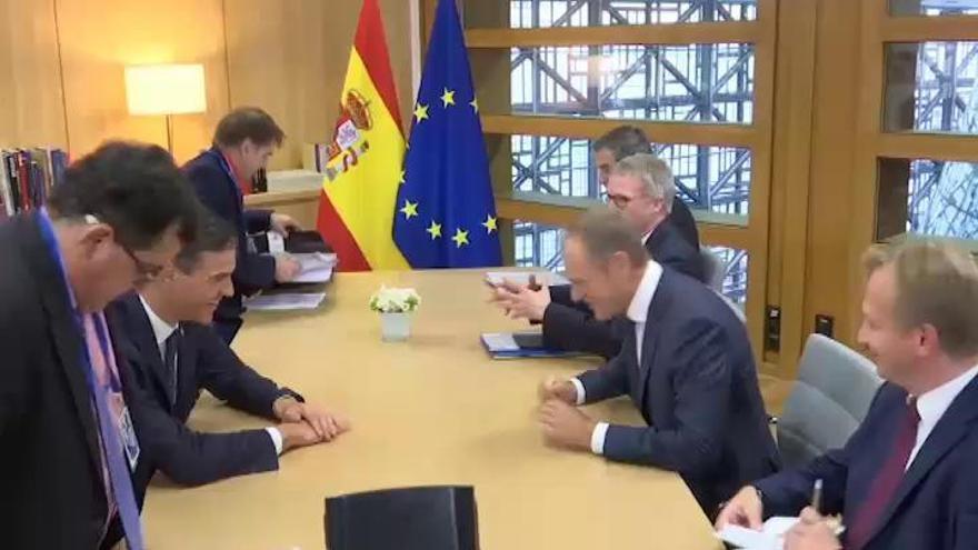 Pedro Sánchez se reúne con Juncker y Tusk para hablar del Brexit y la migración antes de la cumbre europea