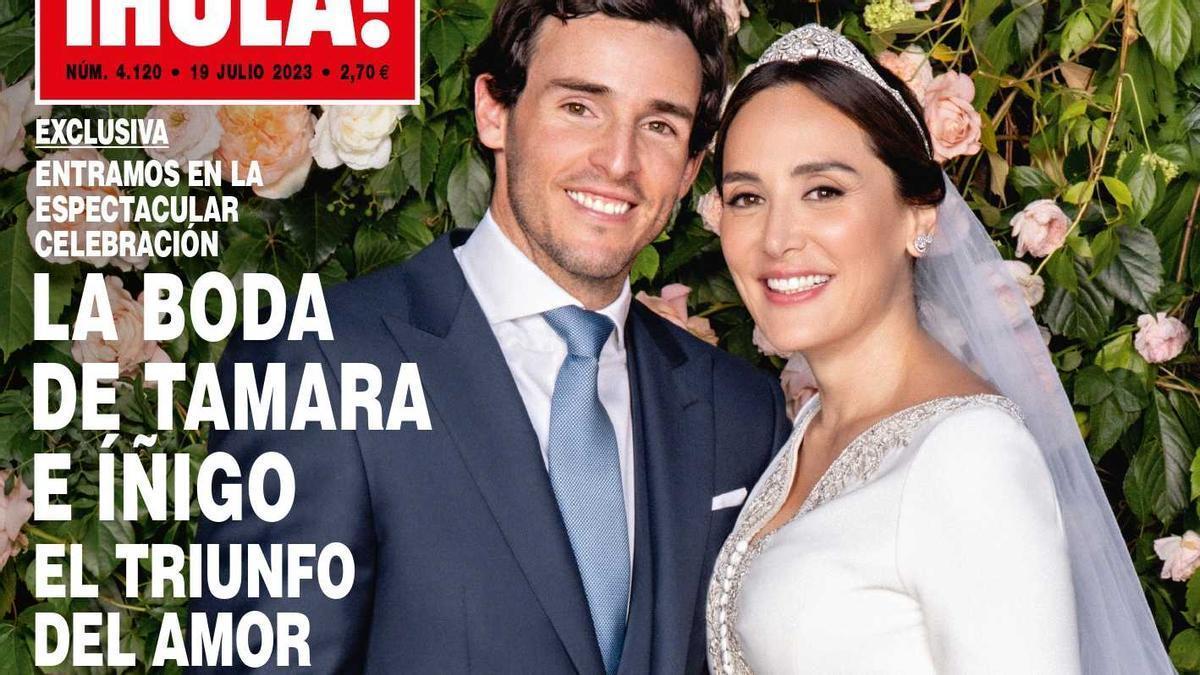 El vestit del casament de Tamara Falcó: picada d’ullet al vestit de la reina Letizia de Pertegaz?