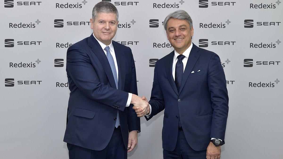 Fernando Bergasa, presidente de Redexis, y Luca de Meo, presidente de Seat.