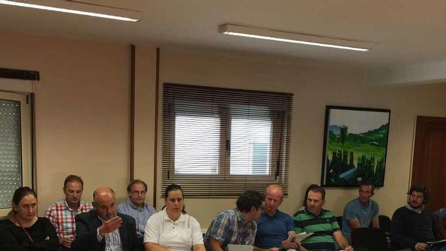 Asistentes al pleno que la Mancomunidad del Oriente celebró ayer en Cangas de Onís.