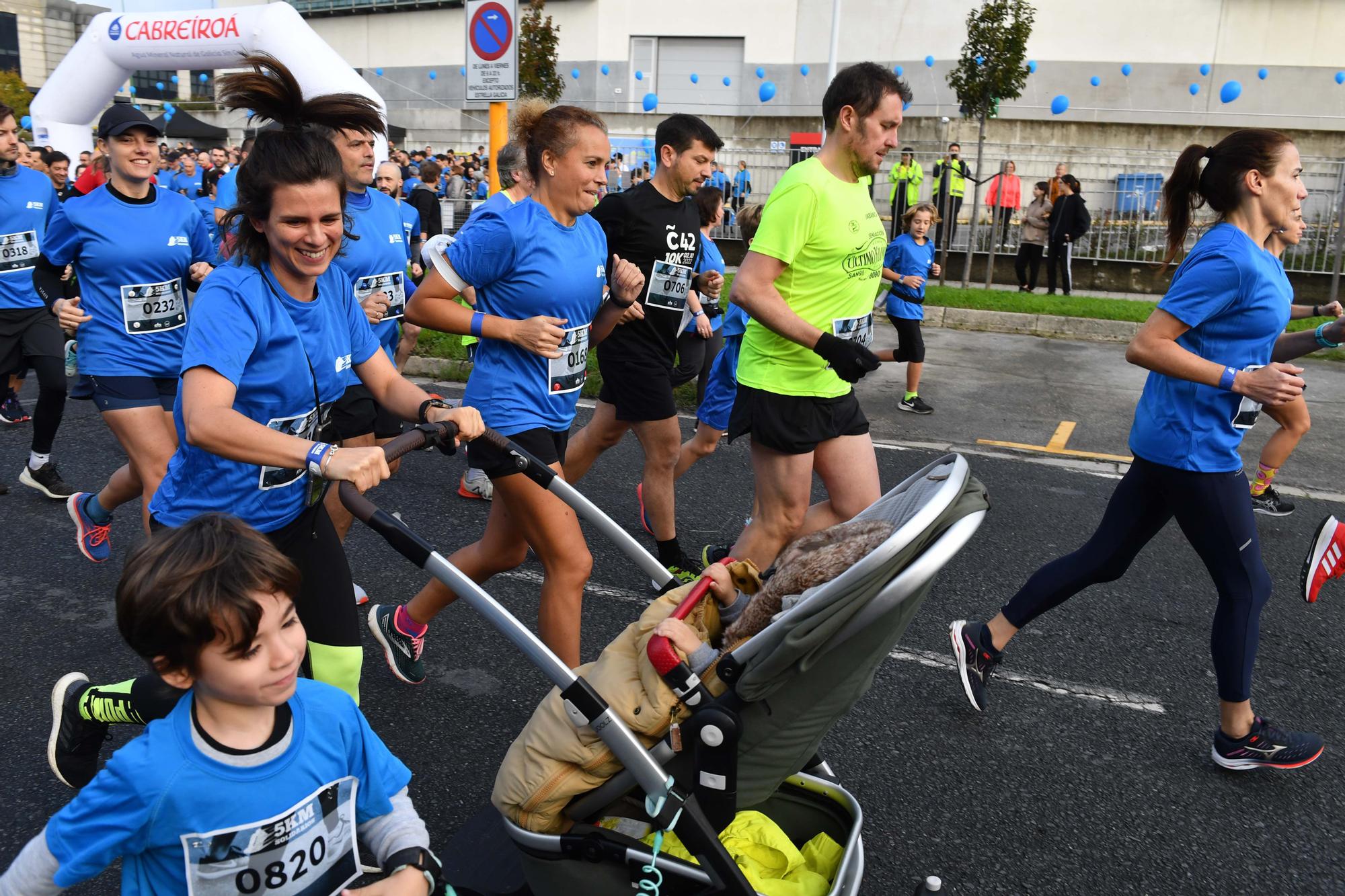 La carrera 5KM Solidarios en Agrela y con la salida en la fábrica de Estrella