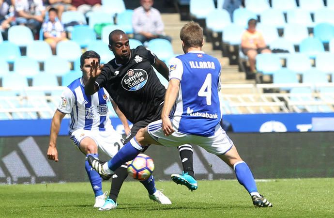 El Dépor cae ante la Real en Anoeta