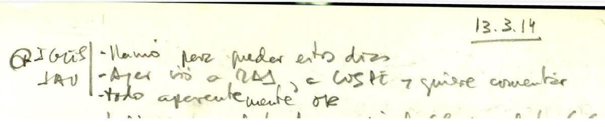 Anotaciones de Villarejo sobre Rajoy y Cospedal (17-3-13)