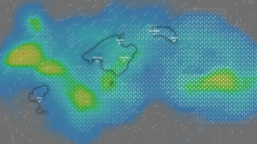 Alerta naranja por fuertes lluvias en Mallorca | Radar meteorológico en directo