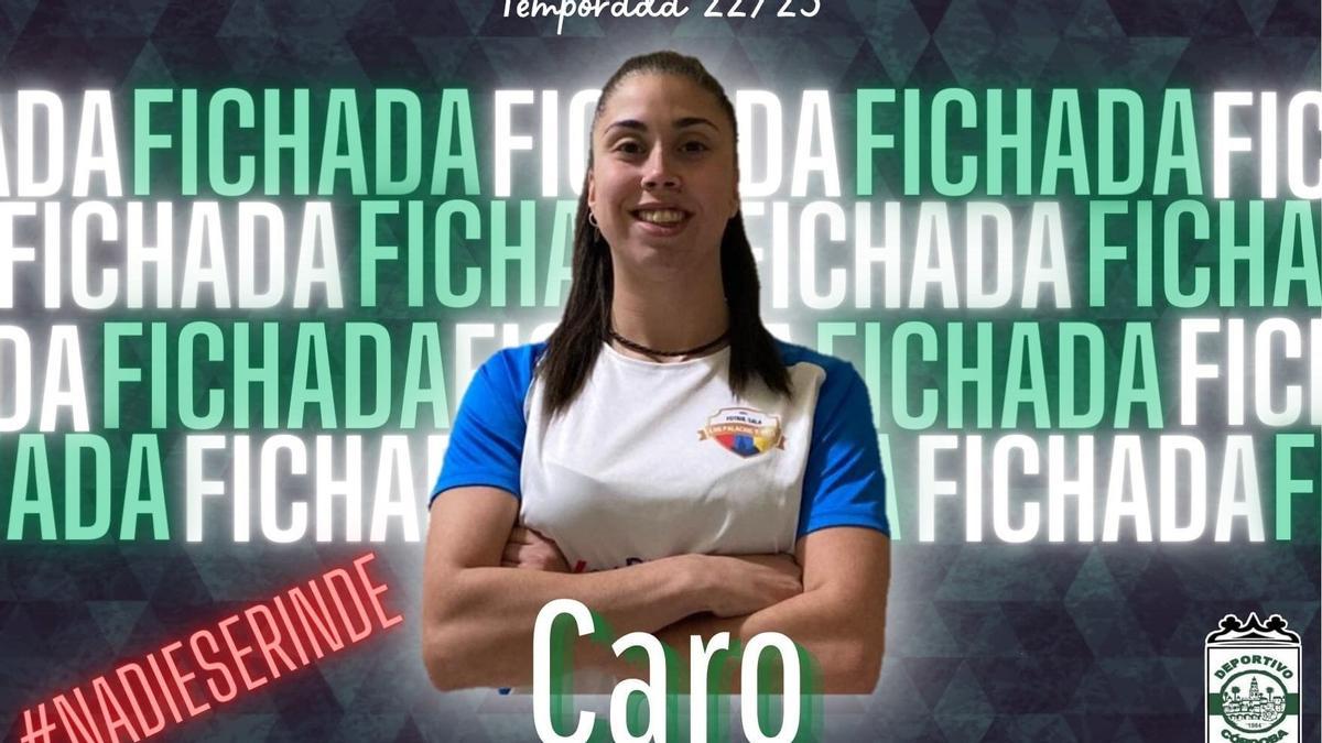Carolina, en el anuncio oficial de su fichaje por el Cajasur Deportivo Córdoba.