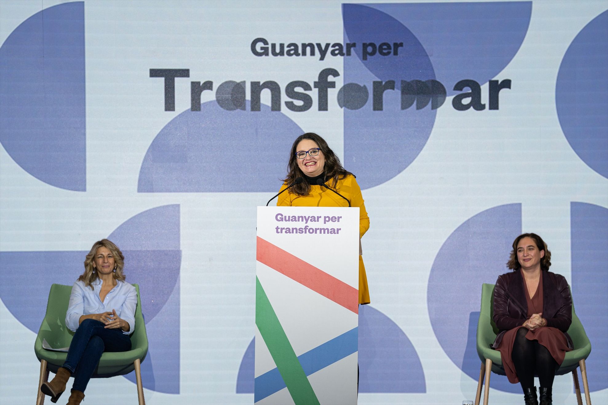 Yolanda Díaz, Mónica Oltra y Ada Colau.