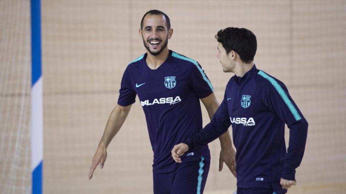 Boyis y Roger Serrano, en el entrenamiento de este lunes