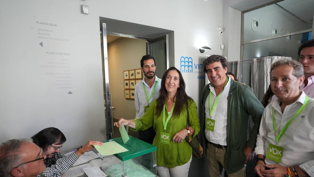 Votacion de la candidata de Vox, Paula Badanelli