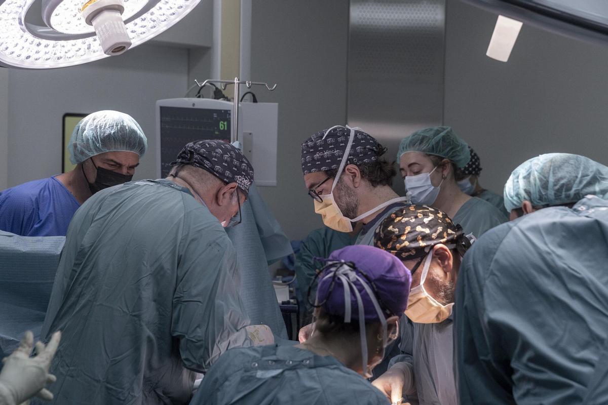 Cirujanos en el Hospital de Sant Pau (Barcelona)